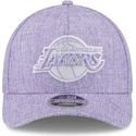 petten-gebogen-paars-snapback-9forty-m-crown-a-frame-cotton-weave-van-los-angeles-lakers-nba-van-new-era