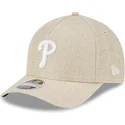 petten-gebogen-beige-snapback-9forty-m-crown-a-frame-cotton-weave-van-philadelphia-phillies-mlb-van-new-era