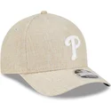 petten-gebogen-beige-snapback-9forty-m-crown-a-frame-cotton-weave-van-philadelphia-phillies-mlb-van-new-era