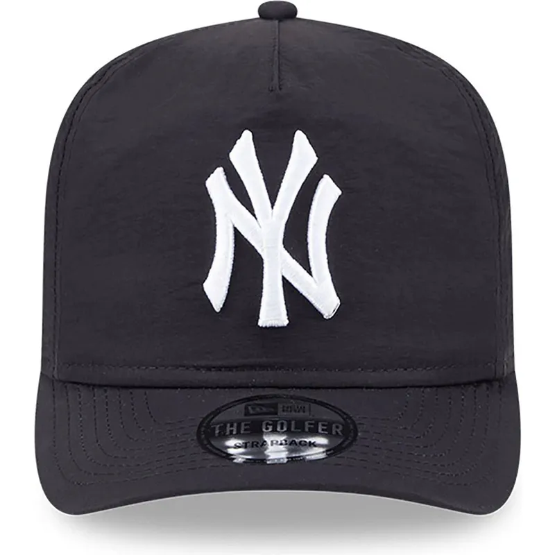 petten-gebogen-zwart-verstelbaar-golfer-everyday-nylon-van-new-york-yankees-mlb-van-new-era