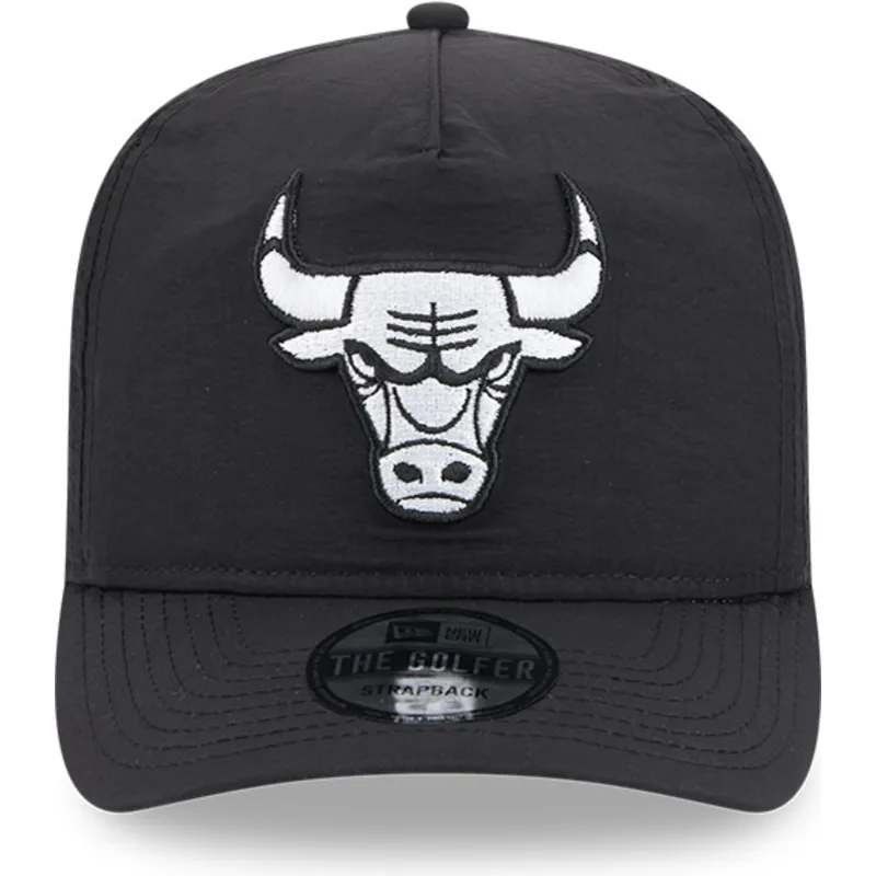 petten-gebogen-zwart-verstelbaar-golfer-everyday-nylon-van-chicago-bulls-nba-van-new-era