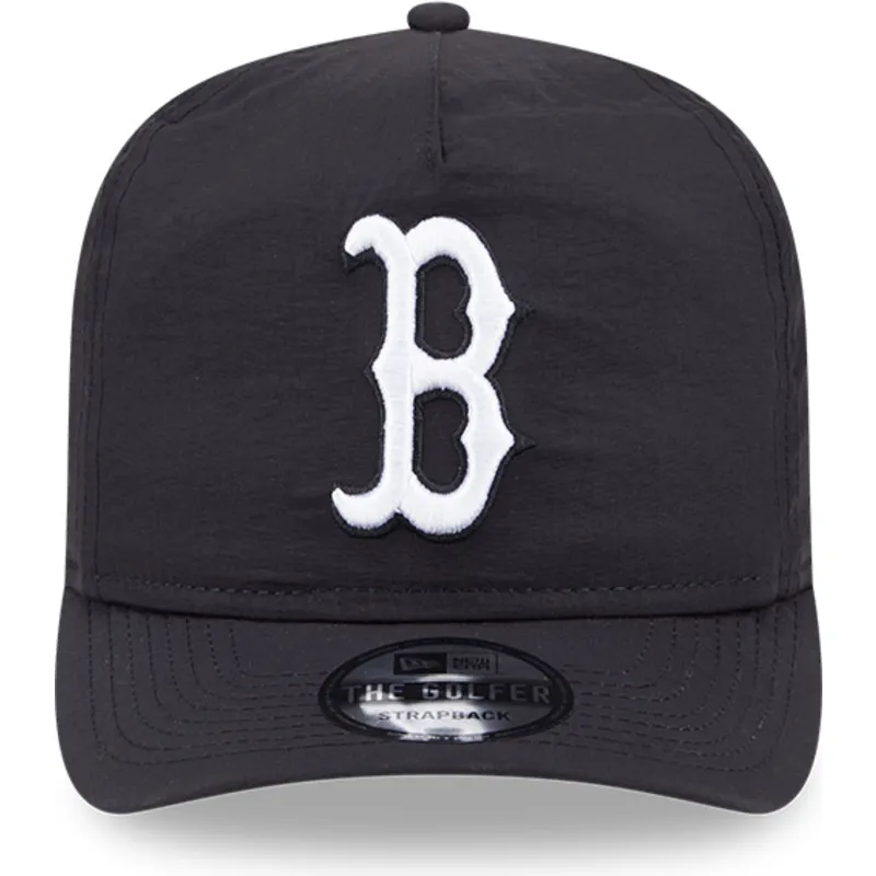 petten-gebogen-zwart-verstelbaar-golfer-everyday-nylon-van-boston-red-sox-mlb-van-new-era