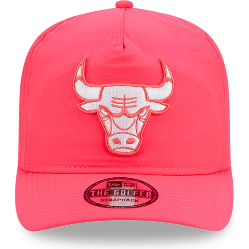 petten-gebogen-roze-verstelbaar-golfer-everyday-nylon-van-chicago-bulls-nba-van-new-era