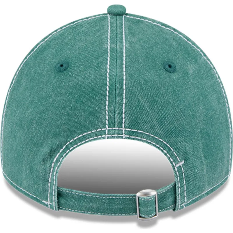 petten-gebogen-groen-verstelbaar-9twenty-washed-contrast-van-oakland-athletics-mlb-van-new-era