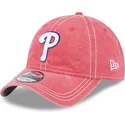 petten-gebogen-roze-verstelbaar-9twenty-washed-contrast-van-philadelphia-phillies-mlb-van-new-era