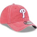 petten-gebogen-roze-verstelbaar-9twenty-washed-contrast-van-philadelphia-phillies-mlb-van-new-era