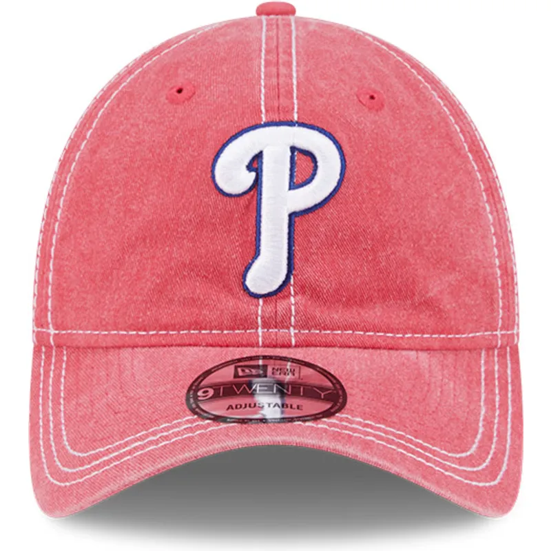 petten-gebogen-roze-verstelbaar-9twenty-washed-contrast-van-philadelphia-phillies-mlb-van-new-era