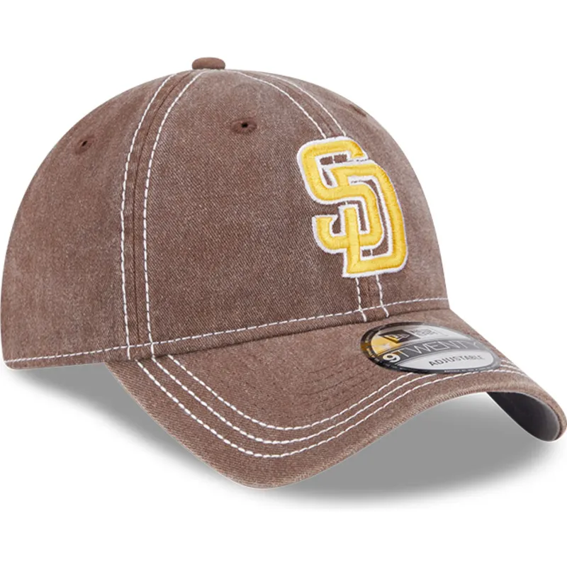 petten-gebogen-bruin-verstelbaar-9twenty-washed-contrast-van-san-diego-padres-mlb-van-new-era petten-gebogen-bruin-verstelbaar-9twenty-washed-contrast-van-san-diego-padres-mlb-van-new-era