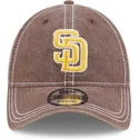 petten-gebogen-bruin-verstelbaar-9twenty-washed-contrast-van-san-diego-padres-mlb-van-new-era