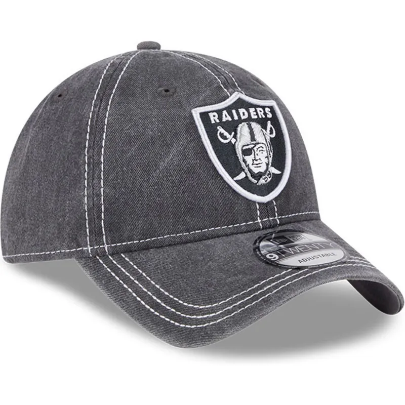 petten-gebogen-grijs-verstelbaar-9twenty-washed-contrast-van-las-vegas-raiders-nfl-van-new-era