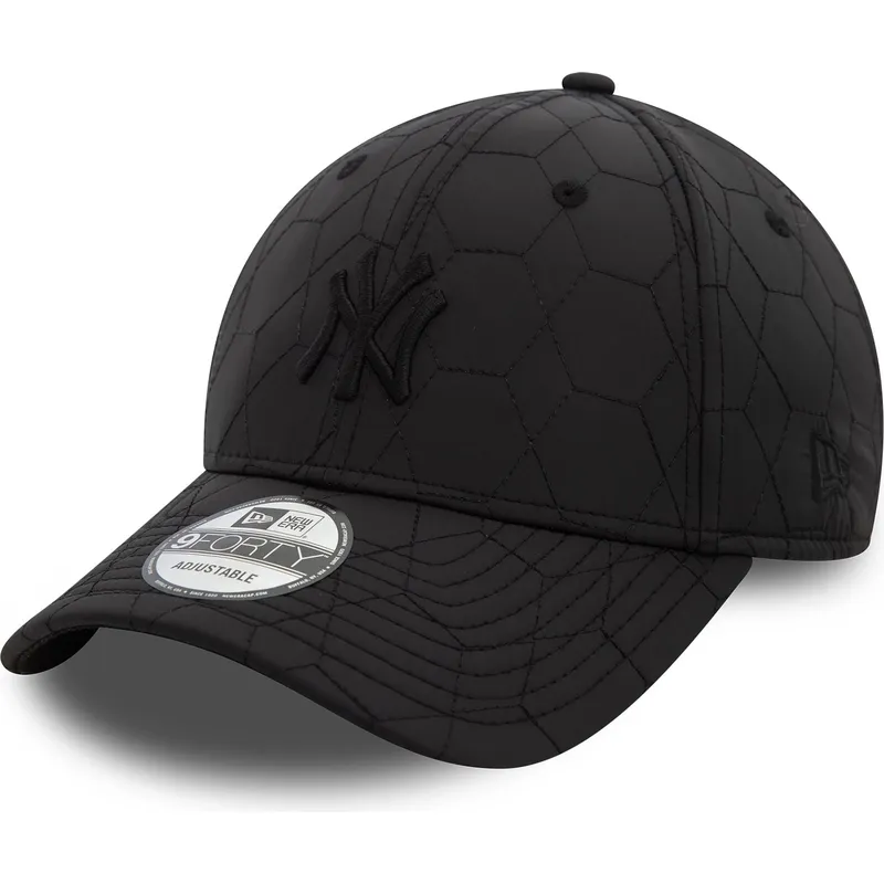 petten-gebogen-zwart-verstelbaar-9forty-quilted-van-new-york-yankees-mlb-van-new-era
