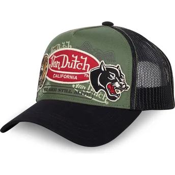 Petten gebogen groen snapback PATCHES05 van Von Dutch