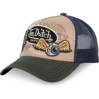 Petten gebogen meerkleurig snapback PATCHES07 van Von Dutch