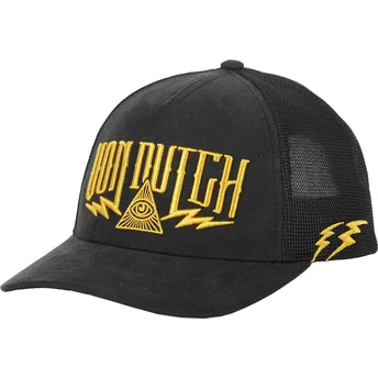 Petten gebogen zwart snapback ROCK03 van Von Dutch