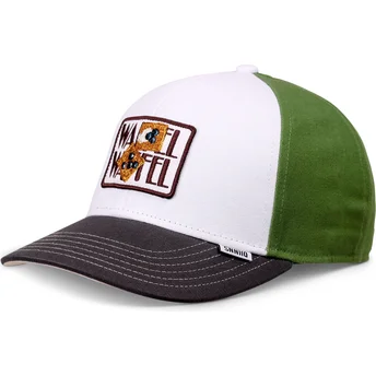 Petten gebogen meerkleurig snapback voor kinderen Waffle Food van Djinns