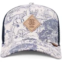 petten-gebogen-marineblauw-snapback-hft-deer-pattern-van-djinns