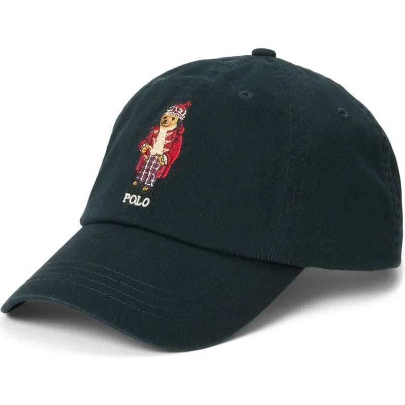 petten-gebogen-zwart-verstelbaar-classic-sport-bear-van-polo-ralph-lauren