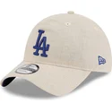 petten-gebogen-beige-verstelbaar-9twenty-linen-spring-training-fan-pack-2025-van-los-angeles-dodgers-mlb-van-new-era