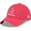 petten-gebogen-roze-verstelbaar-9twenty-pattern-spring-training-fan-pack-2025-van-los-angeles-dodgers-mlb-van-new-era