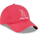 petten-gebogen-roze-verstelbaar-9twenty-pattern-spring-training-fan-pack-2025-van-los-angeles-dodgers-mlb-van-new-era