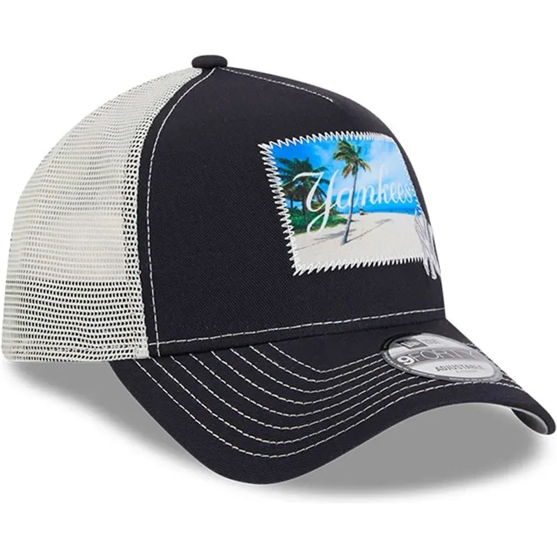 petten-gebogen-marineblauw-snapback-9forty-a-frame-patch-spring-training-fan-pack-2025-van-new-york-yankees-mlb-van-new-era