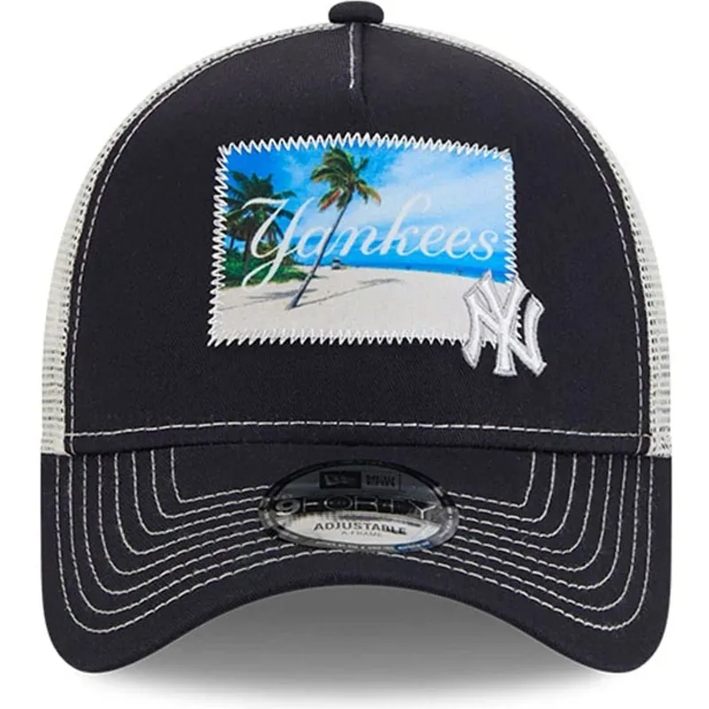 petten-gebogen-marineblauw-snapback-9forty-a-frame-patch-spring-training-fan-pack-2025-van-new-york-yankees-mlb-van-new-era