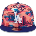 petten-plat-meerkleurig-snapback-9fifty-printed-spring-training-fan-pack-2025-van-los-angeles-dodgers-mlb-van-new-era