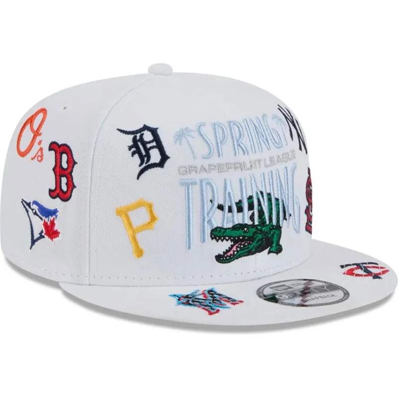 petten-plat-wit-snapback-9fifty-scatter-spring-training-fan-pack-2025-van-mlb-van-new-era