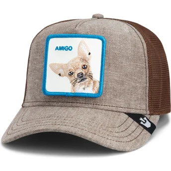 Petten gebogen bruin snapback Amigo Suited Friend Business Professional The Farm van Goorin Bros.