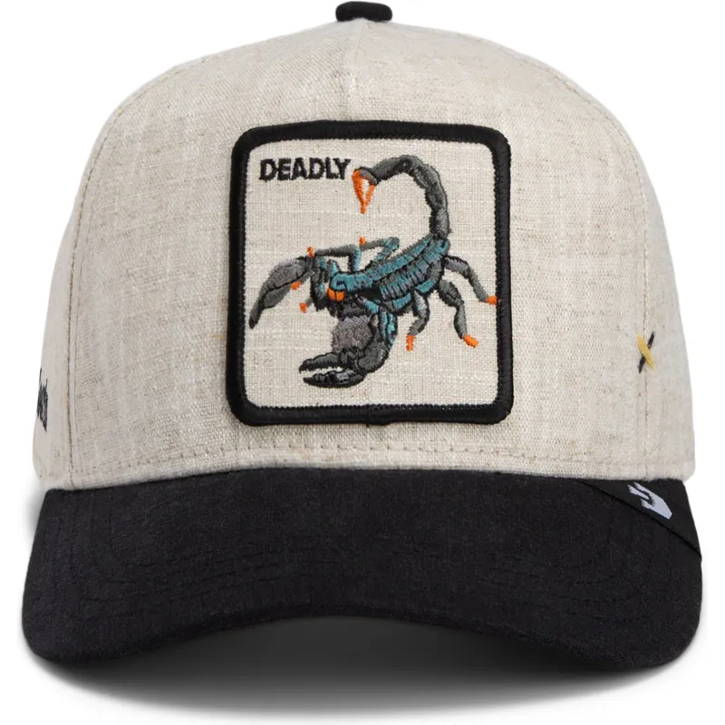 petten-gebogen-beige-snapback-deadly-lethal-linen-rugged-comfort-the-farm-van-goorin-bros