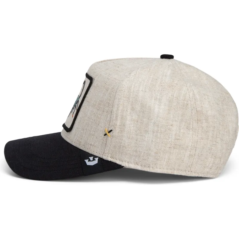 petten-gebogen-beige-snapback-deadly-lethal-linen-rugged-comfort-the-farm-van-goorin-bros