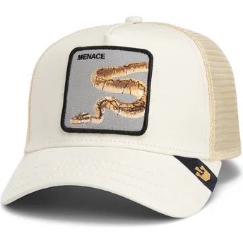 Petten gebogen beige snapback Menace Deadly Companion...