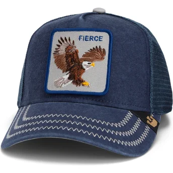 Petten gebogen marineblauw snapback Fierce Bird Of Prey Core Canvas The Farm van Goorin Bros.