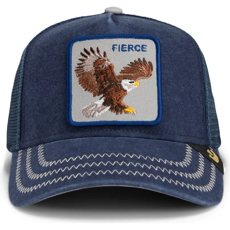 petten-gebogen-marineblauw-snapback-fierce-bird-of-prey-core-canvas-the-farm-van-goorin-bros