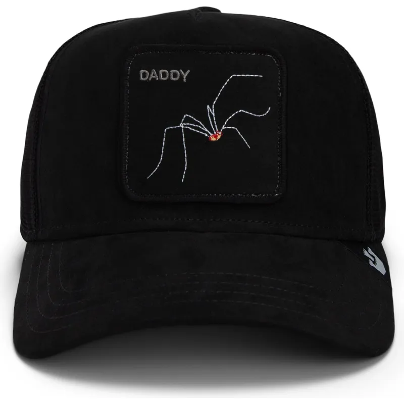 petten-gebogen-zwart-snapback-daddy-the-suede-spider-global-core-micro-suede-the-farm-van-goorin-bros