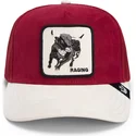 petten-gebogen-rood-snapback-the-suede-bull-global-core-micro-suede-the-farm-van-goorin-bros