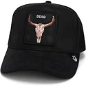 petten-gebogen-zwart-snapback-dead-the-suede-skull-global-core-micro-suede-the-farm-van-goorin-bros
