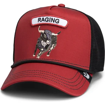 Petten gebogen rood snapback GB2 Raging Bull The Rocker...