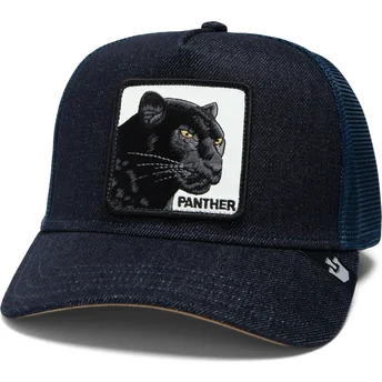 Petten gebogen marineblauw snapback The Panther Global Core Denim The Farm van Goorin Bros.