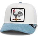 petten-gebogen-wit-snapback-cock-rooster-fan-institution-ball-club-global-core-denim-the-farm-van-goorin-bros