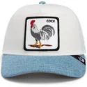 petten-gebogen-wit-snapback-cock-rooster-fan-institution-ball-club-global-core-denim-the-farm-van-goorin-bros
