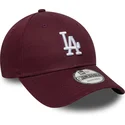 petten-gebogen-rood-verstelbaar-9forty-colour-pack-van-los-angeles-dodgers-mlb-van-new-era