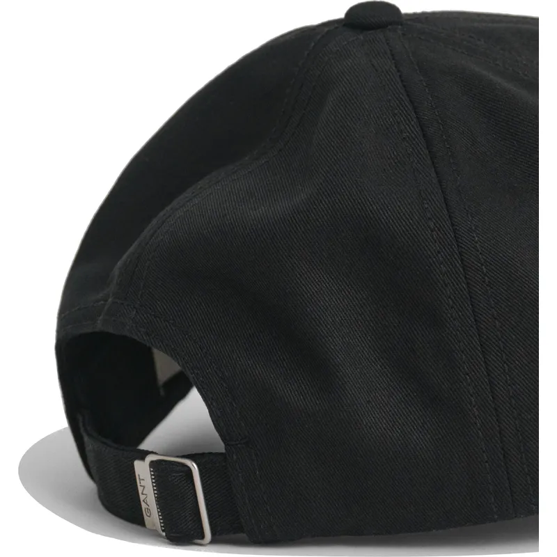 petten-gebogen-zwart-verstelbaar-shield-cotton-twill-black-van-gant