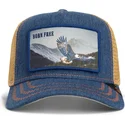 petten-gebogen-marineblauw-snapback-born-free-wild-heart-the-farm-van-goorin-bros
