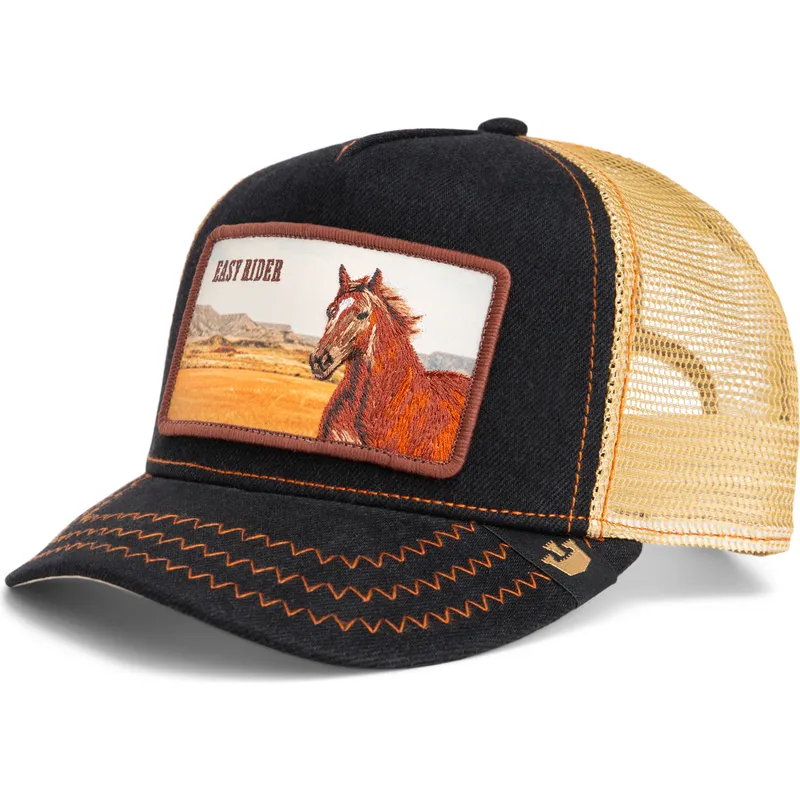 petten-gebogen-zwart-snapback-easy-rider-wild-heart-the-farm-van-goorin-bros