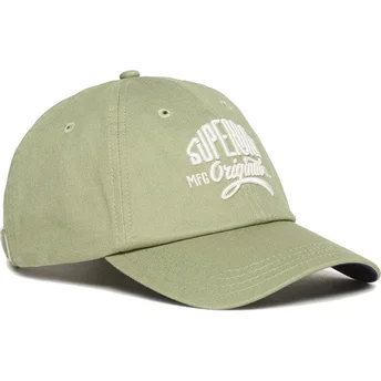 Petten gebogen groen verstelbaar Graphic Seagrass Green van Superdry
