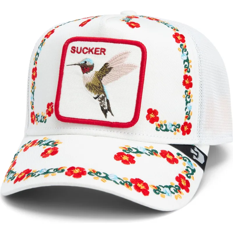 petten-gebogen-wit-snapback-goorin-bros-hummingbird-sucker-necessary-nectar-flora-fauna-the-farm-white-hat-the-farm-van-goorin-b