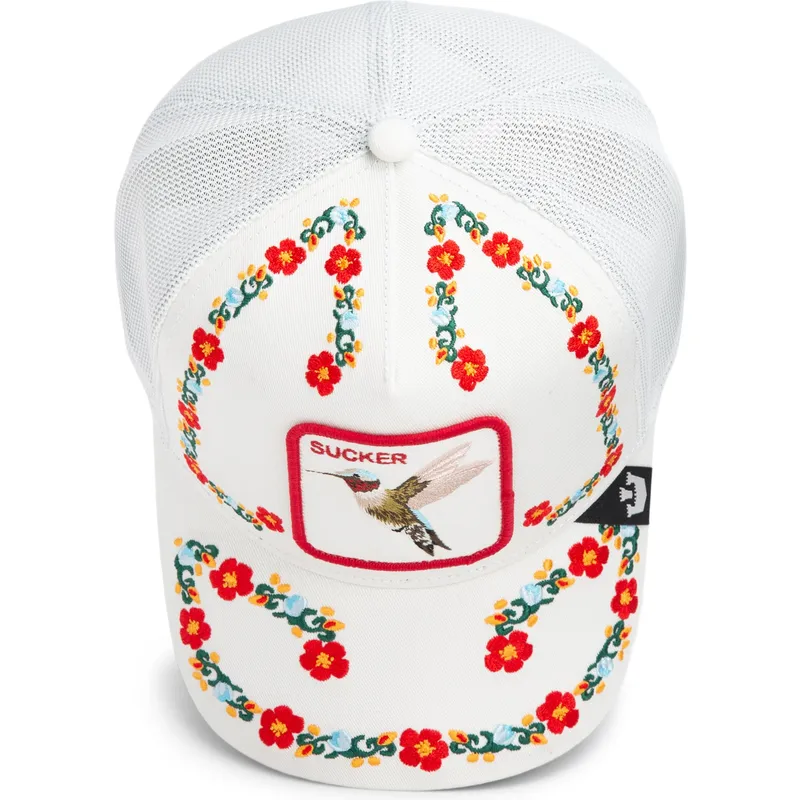 petten-gebogen-wit-snapback-goorin-bros-hummingbird-sucker-necessary-nectar-flora-fauna-the-farm-white-hat-the-farm-van-goorin-b