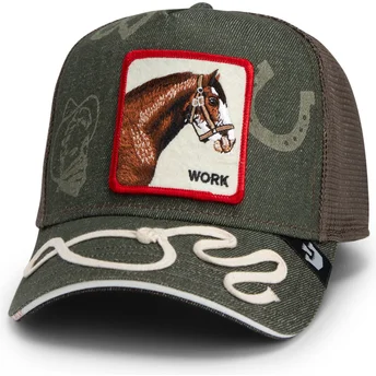 Petten gebogen groen snapback Goorin Bros. Work Double Shift Horse Play The Farm Green Hat The Farm van Goorin Bros.
