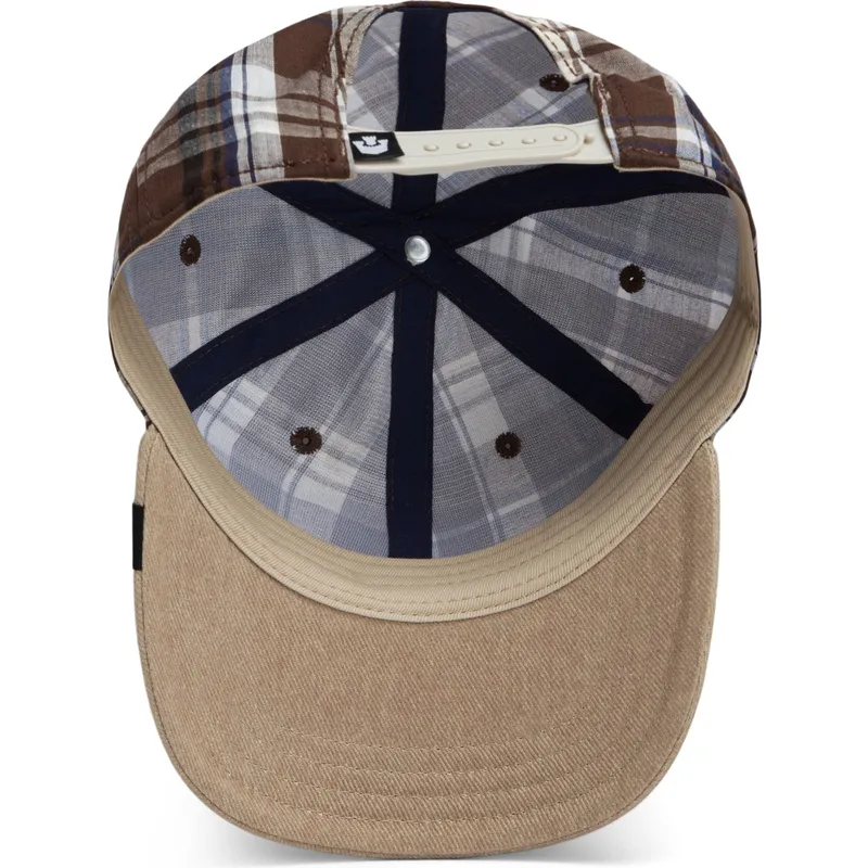 petten-gebogen-bruin-snapback-goorin-bros-curved-brim-ask-your-mother-papa-cap-madras-the-farm-brown-cap-the-farm-van-goorin-bro